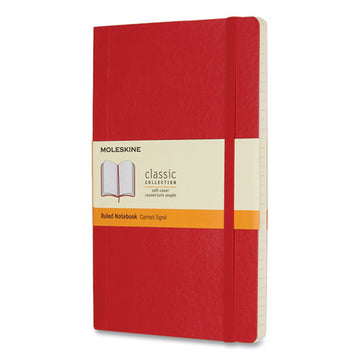 Moleskine® Classic Softcover Notebook, 1 Subject, Narrow Rule, Scarlet Red Cover, 8.25 X 5, 192 Sheets freeshipping - TVN Wholesale